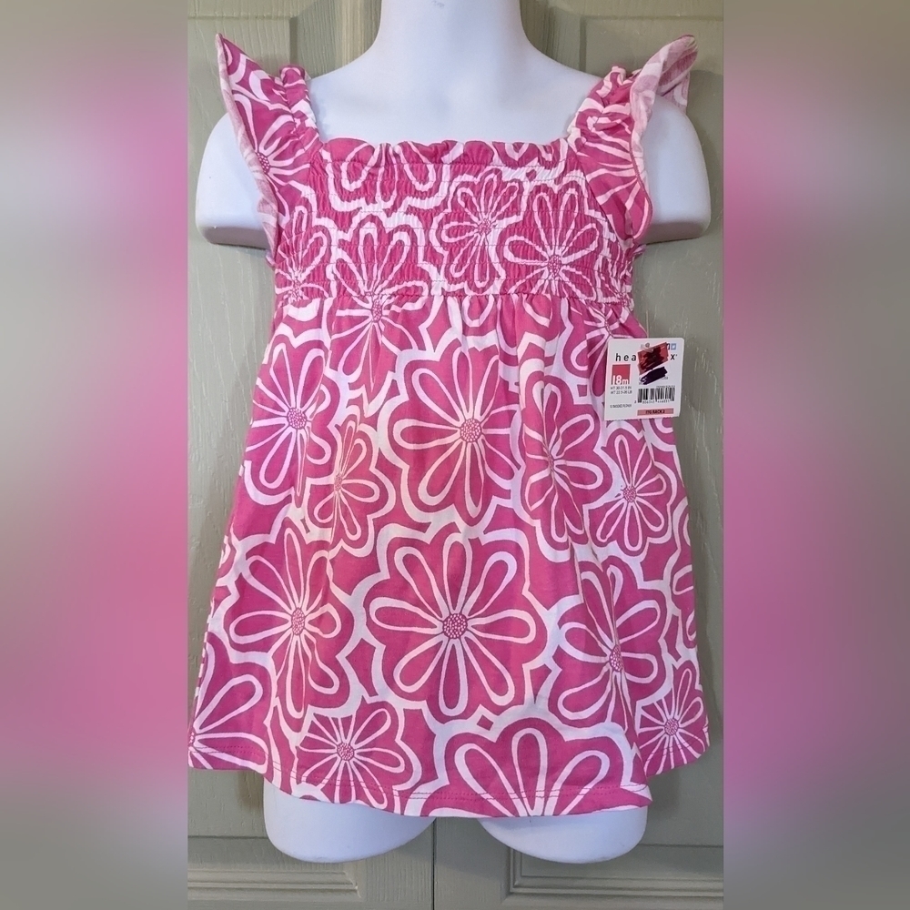 New with tags Healthtex pink and white floral dress. 18 months, T2K